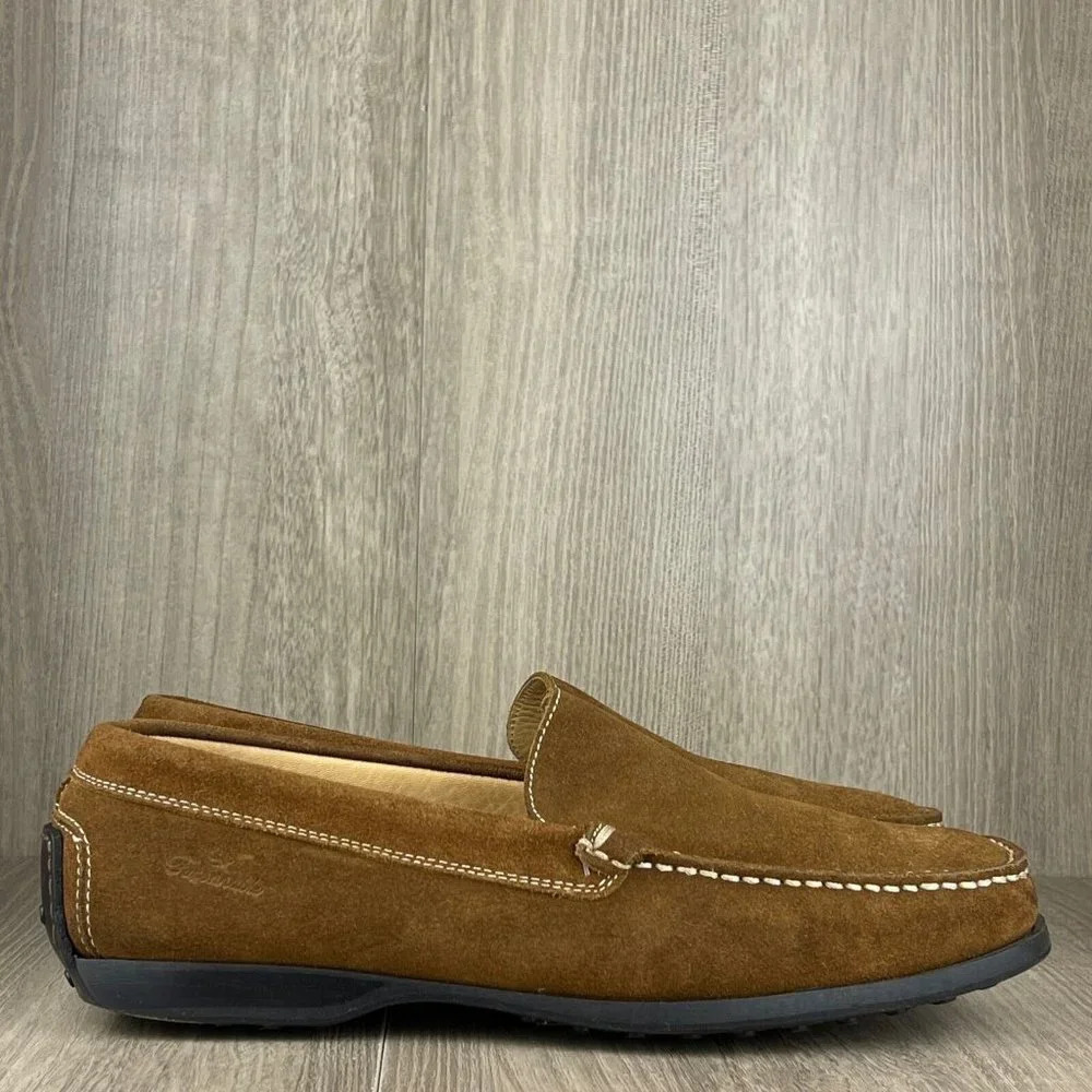 Faconnable Shoes Mens Size 7/40 Moccasin Slip On Driving Loafers Suede Brown